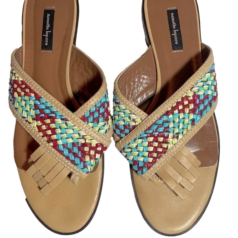 Nanette Lepore Braided Leather Sandal with Fringe